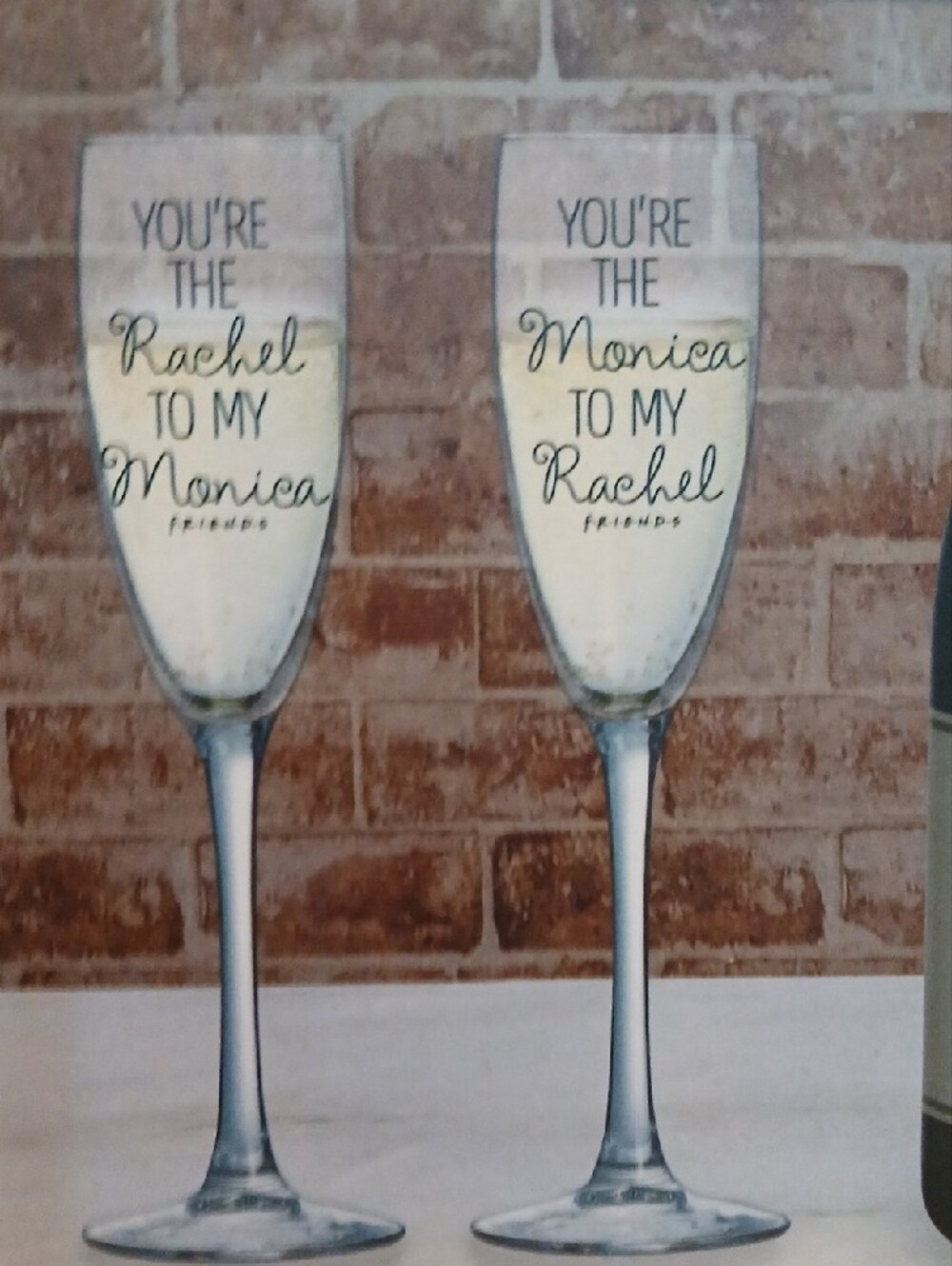 FRIENDS Pink Monica & Rachel Champagne Flutes Set - Picture 4 of 4
